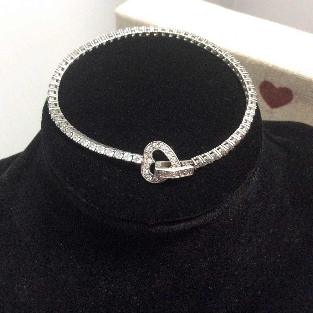 Sterling silver heart bracelet